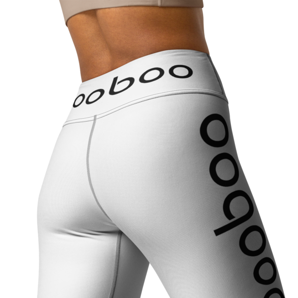 booboo Signature Women's Premium Yoga Leggings - White & Black - Image 2