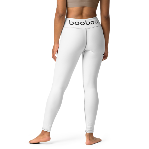 booboo Signature Women's Premium Yoga Leggings - White & Black - Image 7