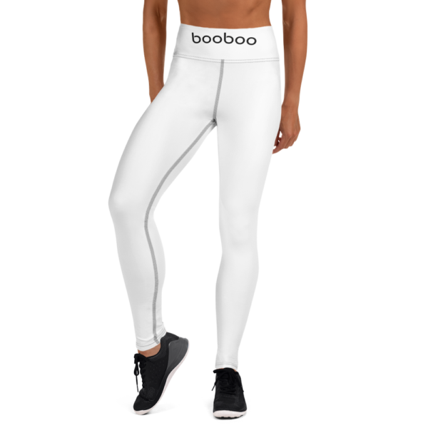 booboo Signature Women's Premium Yoga Leggings - White & Black - Image 12