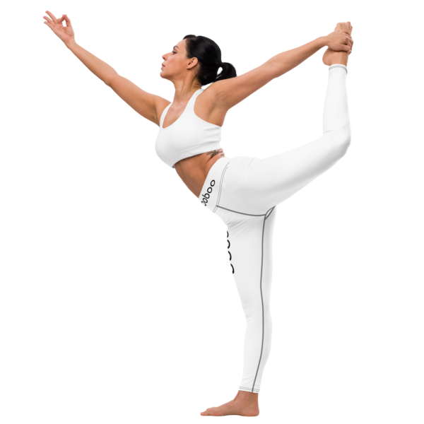 booboo Signature Women's Premium Yoga Leggings - White & Black - Image 15