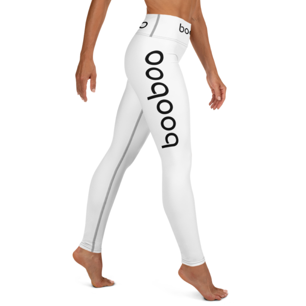 booboo Signature Women's Premium Yoga Leggings - White & Black - Image 18