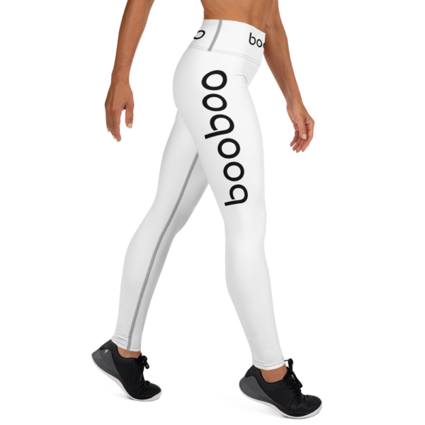 booboo Signature Women's Premium Yoga Leggings - White & Black