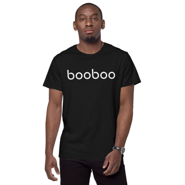 booboo Signature Men's premium cotton t-shirt - Black & White - Image 4