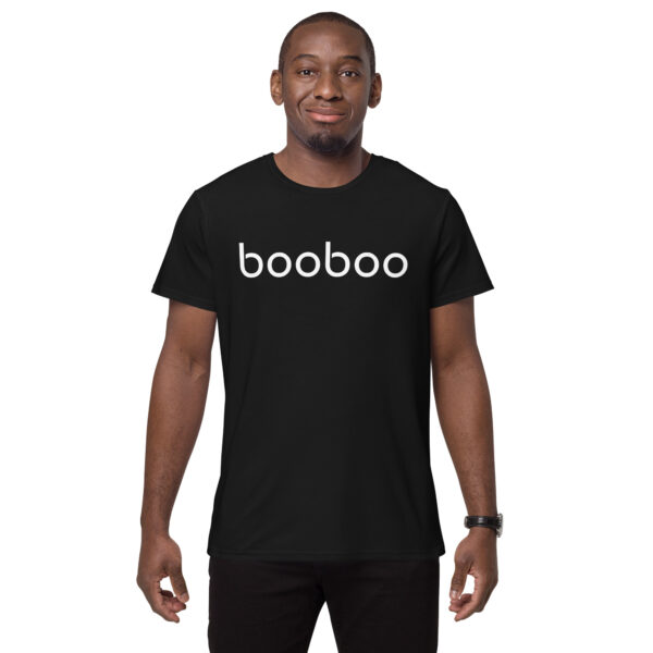 booboo Signature Men's premium cotton t-shirt - Black & White - Image 7