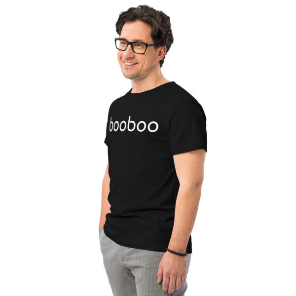 booboo Signature Men's premium cotton t-shirt - Black & White - Image 13