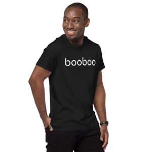 booboo Signature Men's premium cotton t-shirt - Black & White