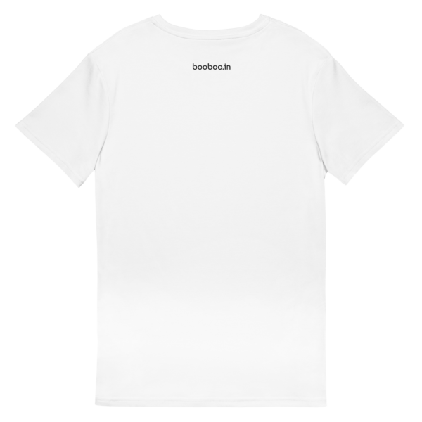 booboo Signature Men’s premium cotton t-shirt – White & Black - Image 8