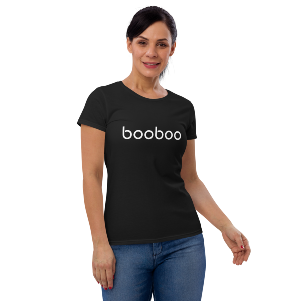 booboo Signature Women's premium short sleeve t-shirt - Black & White - Image 6