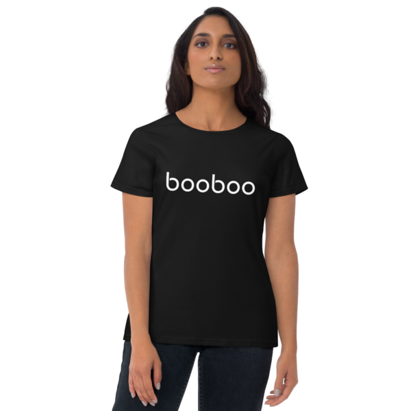 booboo Signature Women's premium short sleeve t-shirt - Black & White - Image 7