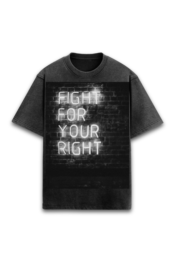 booboo Acid Wash Oversized Classic t-shirt (His) - FightForYourRight